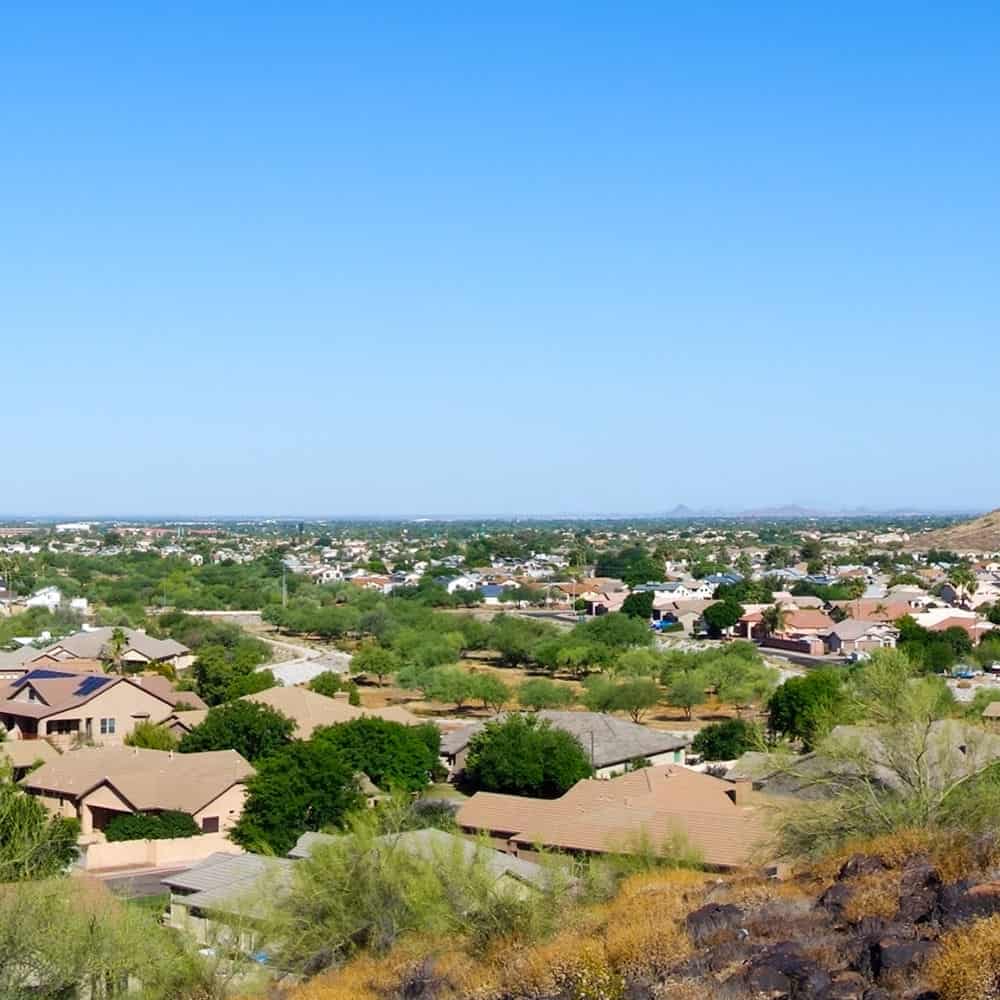 Glendale, AZ aerial view