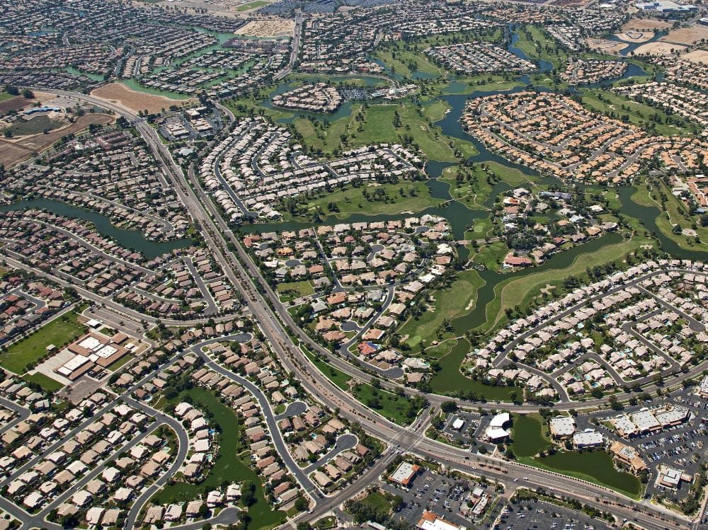 Aerial photo of Queen Creek, AZ