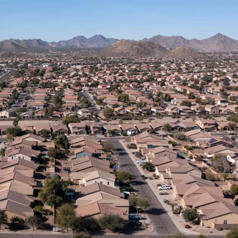 Queen Creek, Arizona aerial photo of homes